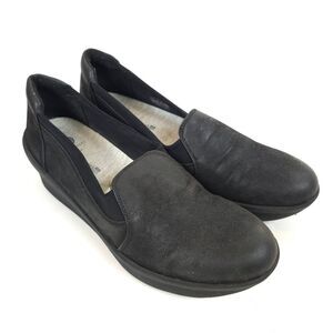 Clarks Cloudsteppers Women's Step Rose Moon Platform black leather size 9.5